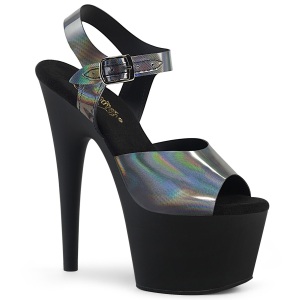 Black 18 cm ADORE-708N-DT Hologram platform high heels shoes