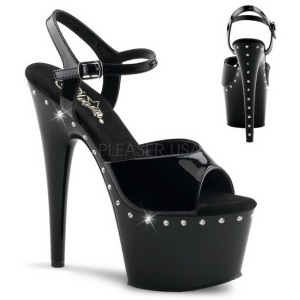 Black 18 cm Pleaser ADORE-709LS High Heels Platform