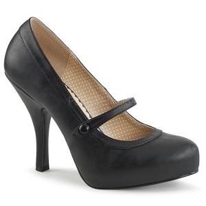 Black Leatherette 11,5 cm PINUP-01 big size pumps shoes