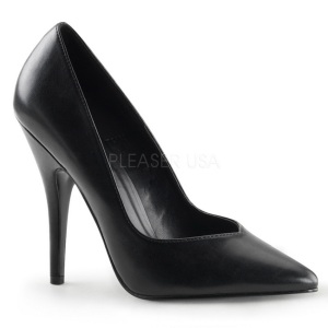 Black Matte 13 cm SEDUCE-420V pointed toe pumps with high heels