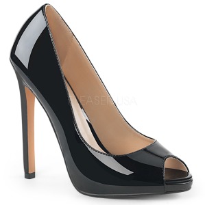 Black Patent 13 cm SEXY-42 Low Heeled Classic Pumps Shoes