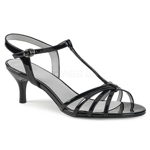 Black Patent 6 cm KITTEN-06 big size sandals womens