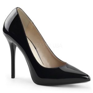 Black Shiny 13 cm AMUSE-20 Pumps High Heels for Men