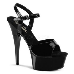 Black Shiny 15 cm CAPTIVA-609 High Heels Platform