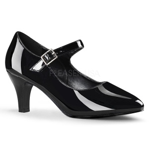 Black Shiny 8 cm DIVINE-440 High Heel Pumps for Men