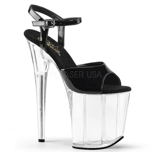 Black Transparent 20 cm Pleaser FLAMINGO-809 High Heels Platform