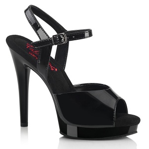 Black sandals platform 12,5 cm GLORY-509 Fabulicious high heels sandals