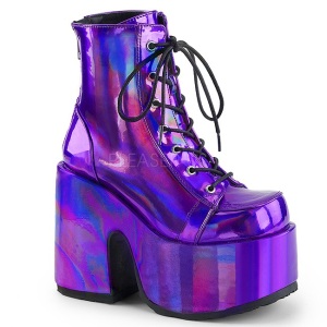 Hologram 13 cm DemoniaCult CAMEL-203 chunky goth ankle boots