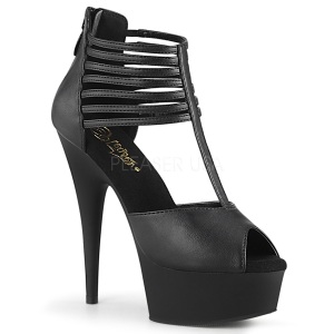 Leatherette 15 cm DELIGHT-626 platform pleaser sandals