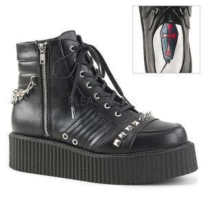 Leatherette 5 cm V-CREEPER-565 Platform Mens Creepers Ankle Boots