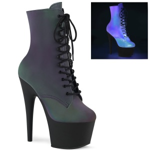 Neon 18 cm Pleaser ADORE-1020REFL Pole dancing ankle boots