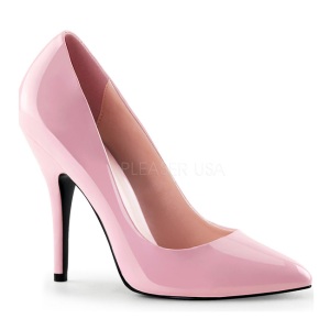 Pink Shiny 13 cm SEDUCE-420 Pumps High Heels for Men