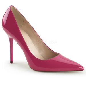 Pink Varnished 10 cm CLASSIQUE-20 pointed toe stiletto pumps