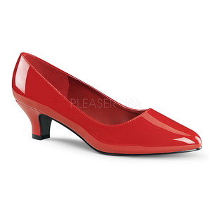 Red Shiny 5 cm FAB-420W High Heel Pumps for Men