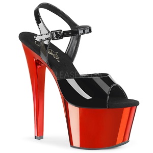 Red chrome platform 18 cm SKY-309 pleaser high heels shoes