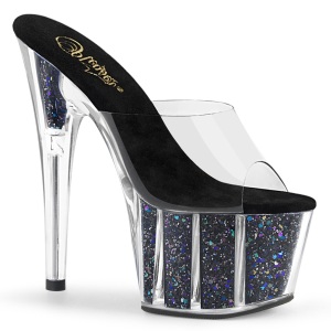 Transparent 18 cm ADORE-701CG Exotic stripper high heel mules