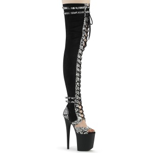 Vegan 20 cm FLAMINGO-3027SP Black overknee high heel boots