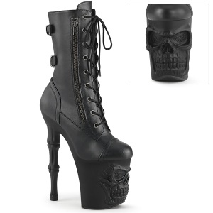 Vegan 20 cm RAPTURE-1047 ankle boots womens with skull heels