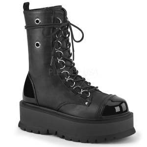 Vegan 5 cm SLACKER-150 demoniacult ankle boots platform