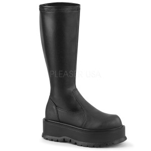 Vegan 5 cm SLACKER-200 platform demonia boots in black