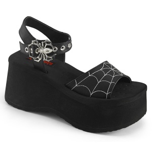 Vegan 6,5 cm DemoniaCult FUNN-10 lolita emo platform sandals