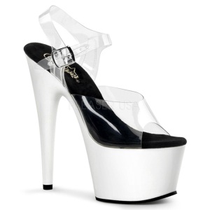 White Neon 18 cm ADORE-708UV High Heels Platform