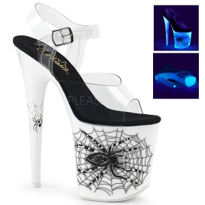 White Neon 20 cm FLAMINGO-808SW High Heels Platform