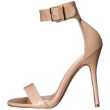 Beige 13 cm Pleaser AMUSE-10 high heeled sandals