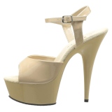 Beige 15 cm DELIGHT-609 platform pleaser high heels shoes