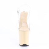 Beige 20 cm FLAMINGO-808 High Heels Platform