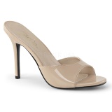 Beige Patent 10 cm CLASSIQUE-01 big size mules shoes