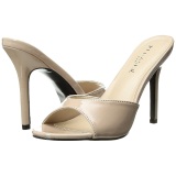 Beige Patent 10 cm CLASSIQUE-01 big size mules shoes