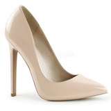 Beige Patent Shiny 13 cm SEXY-20 pointed toe stiletto pumps