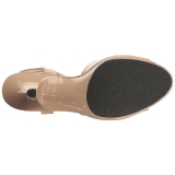 Beige Shiny 8 cm BELLE-309 Womens High Heel Sandals