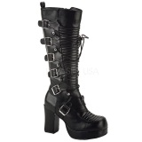 Black 11,5 cm GOTHIKA-200 lolita knee boots goth platform boots