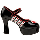 Black 11 cm QUEEN-55 Womens Shoes with High Heels