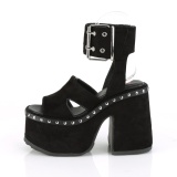 Black 13 cm DemoniaCult CAMEL-102 lolita platform sandals