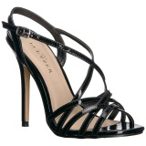 Black 13 cm Pleaser AMUSE-13 high heeled sandals