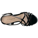 Black 13 cm Pleaser AMUSE-13 high heeled sandals