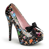 Black 14,5 cm Burlesque TEEZE-12-4 womens Shoes with High Heels