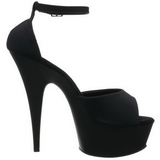 Black 15 cm DELIGHT-618PS Womens Shoes with High Heels