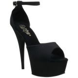 Black 15 cm DELIGHT-618PS Womens Shoes with High Heels