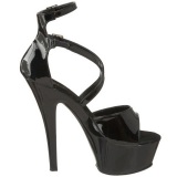 Black 15 cm KISS-254 Womens Shoes with High Heels