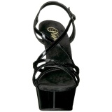 Black 15 cm Pleaser DELIGHT-613 Womens High Heel Sandals