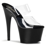 Black 18 cm ADORE-702 Platform Mules Shoes