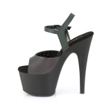 Black 18 cm ADORE-709REFL Hologram platform high heels shoes