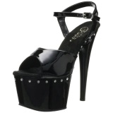 Black 18 cm Pleaser ADORE-709LS High Heels Platform