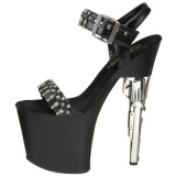 Black 19 cm BONDGIRL-712 Platform Gun High Heels