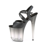 Black 20 cm FLAMINGO-822T Platform High Heels Shoes