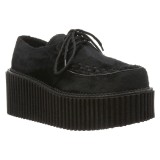 Black 7,5 cm CREEPER-202 creepers shoes women - rockabilly platform shoes